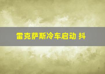 雷克萨斯冷车启动 抖